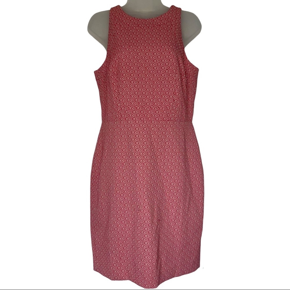 Ann Taylor High Neck Coral Pink Dress Pattern 6 Career